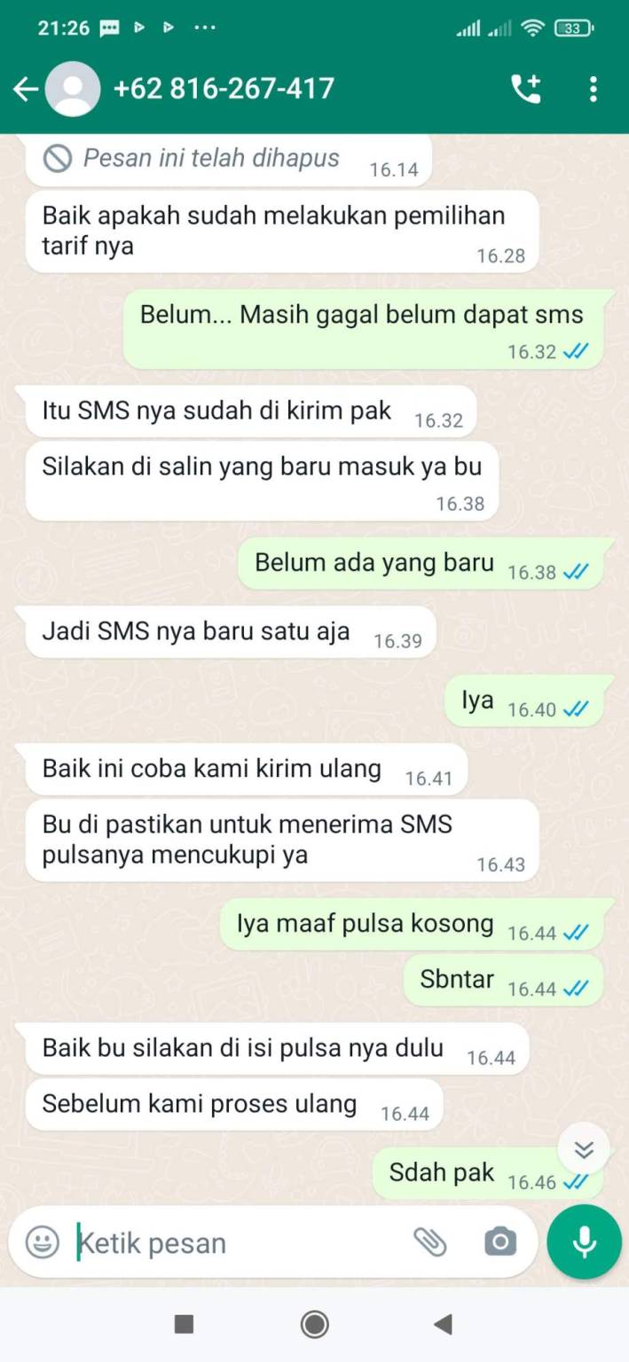 Penipuan Melalui Whatsapp Mengatasnamakan Bank Bri Membobol Akun Brimo