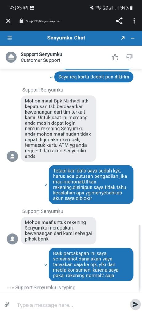 Pemblokiran Rekening Sepihak Tanpa Alasan Yang Jelas Dan Transparan