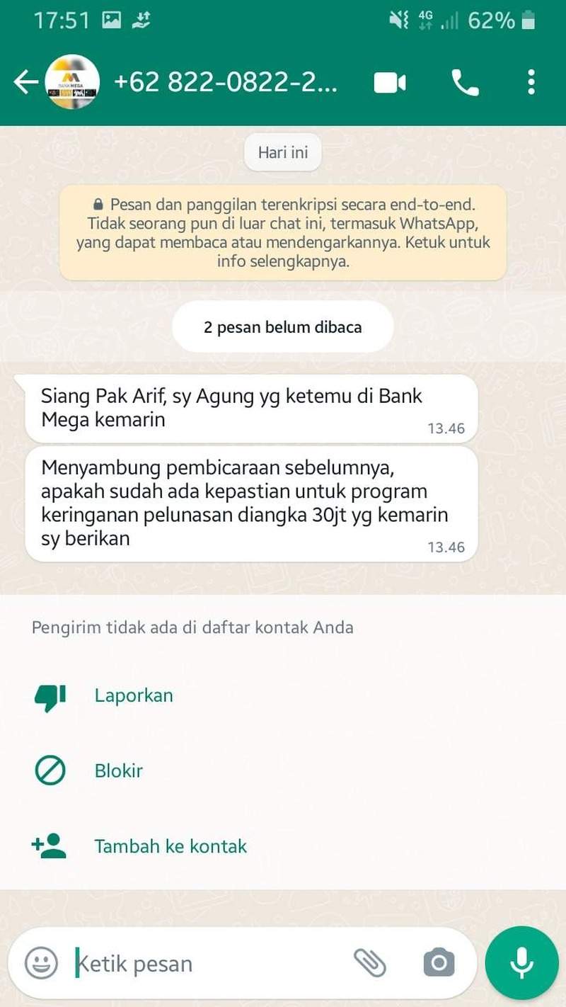 Permohonan Keringanan Pelunasan Restrukturisasi Pembayaran CC Bank Mega