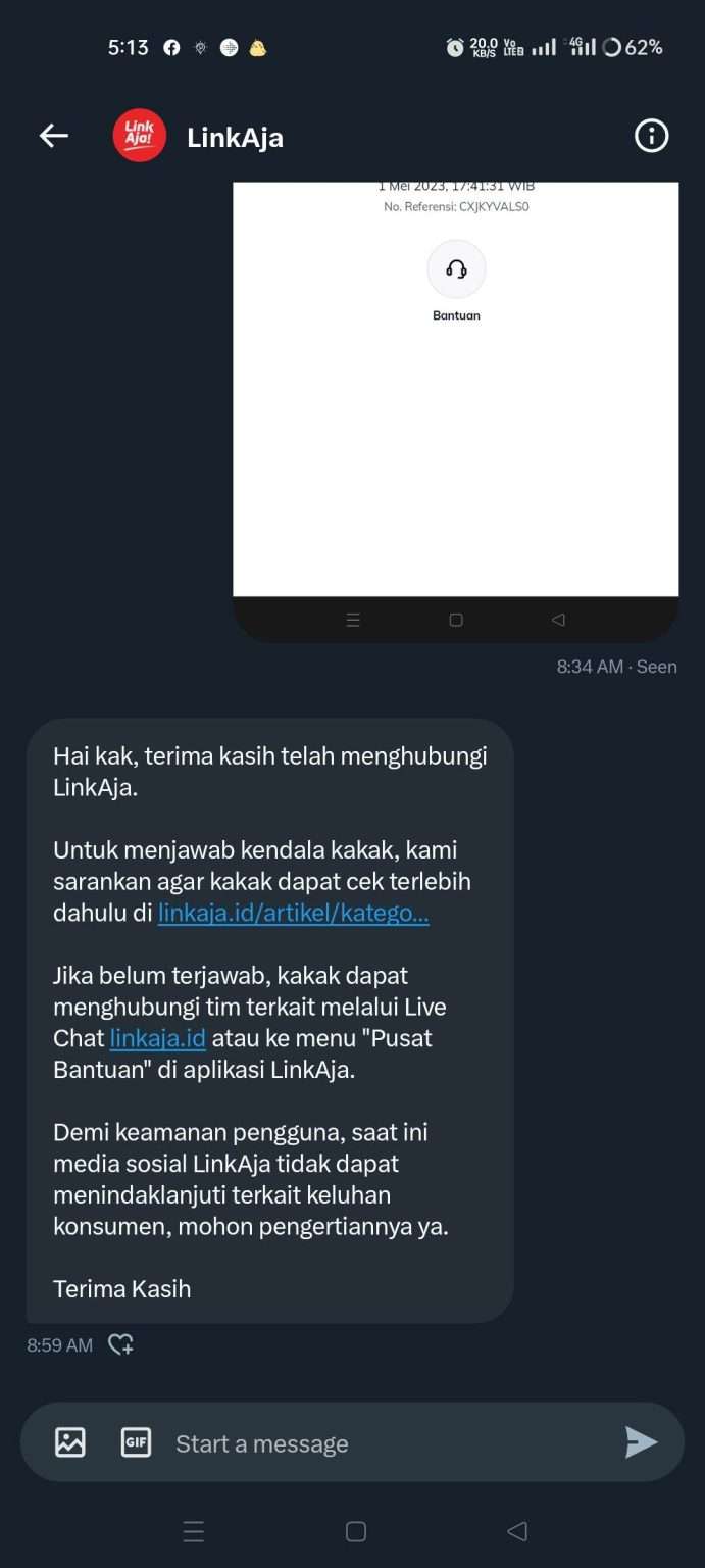 Keluhan Terkait Pelayanan Cs Linkaja