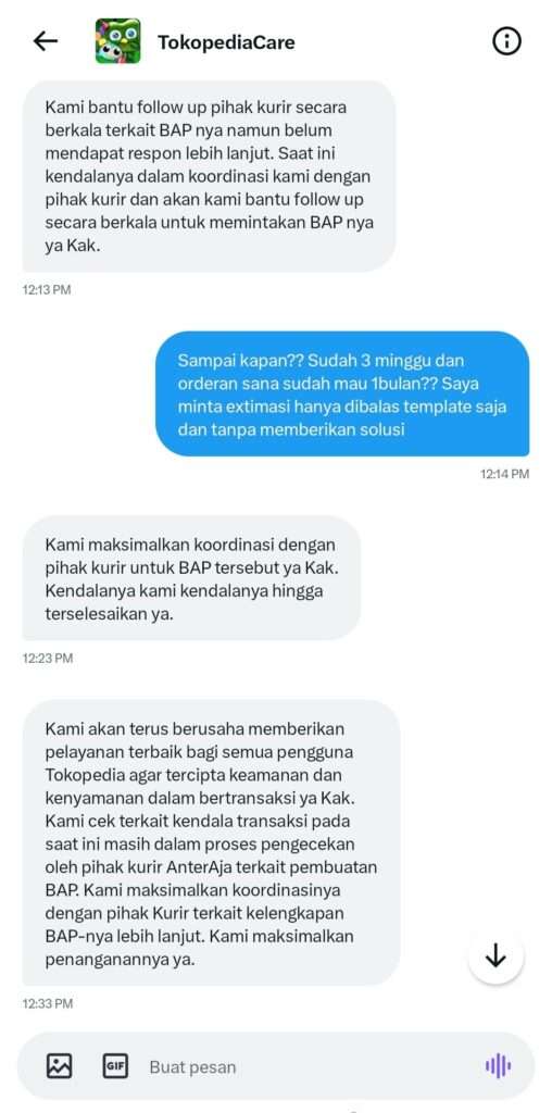 Pengalaman Klaim Barang Hilang Yang Melelahkan Di Tokopedia