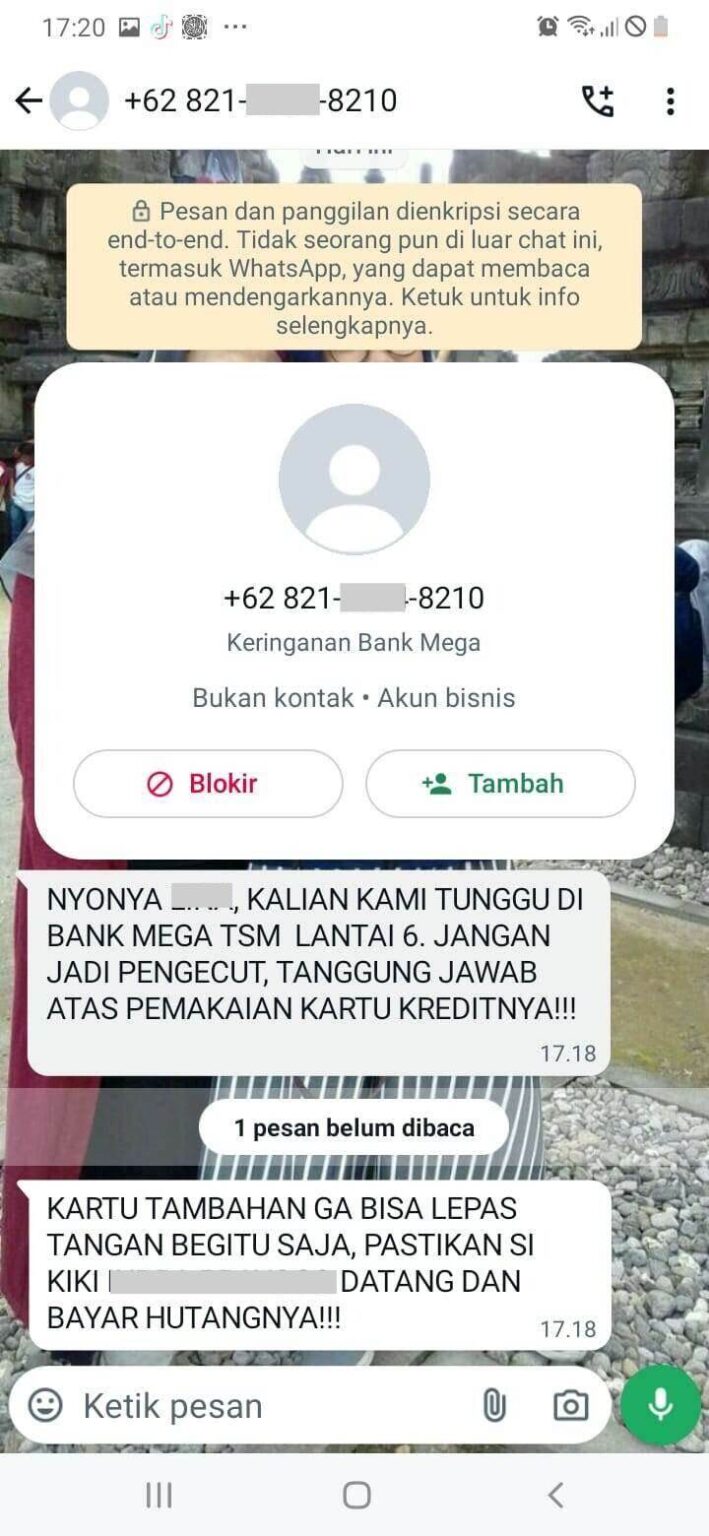 Perilaku Penagihan Kartu Kredit Bank Mega