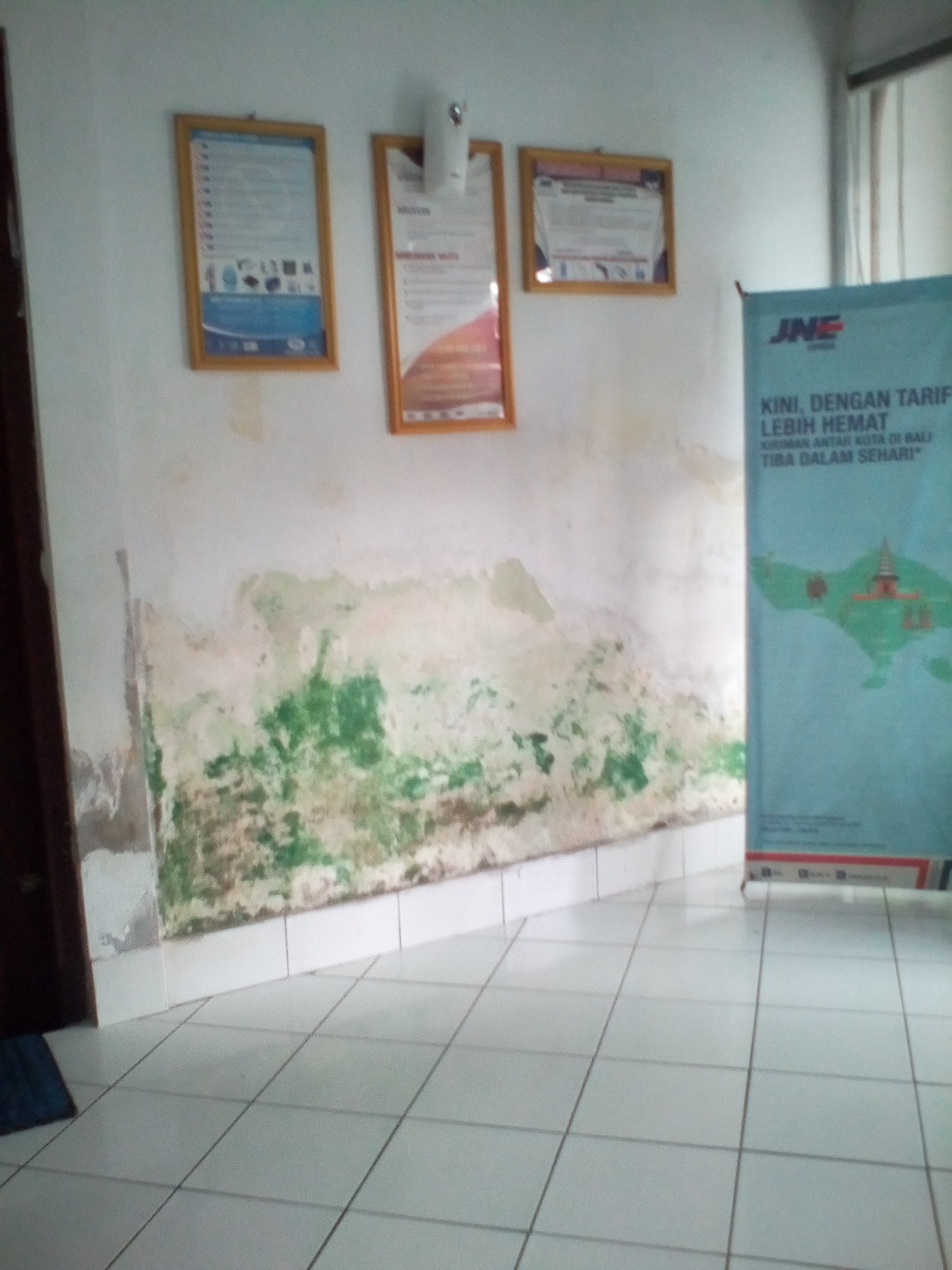  Dinding Kantor  JNE Tabanan Bali Berjamur Media Konsumen