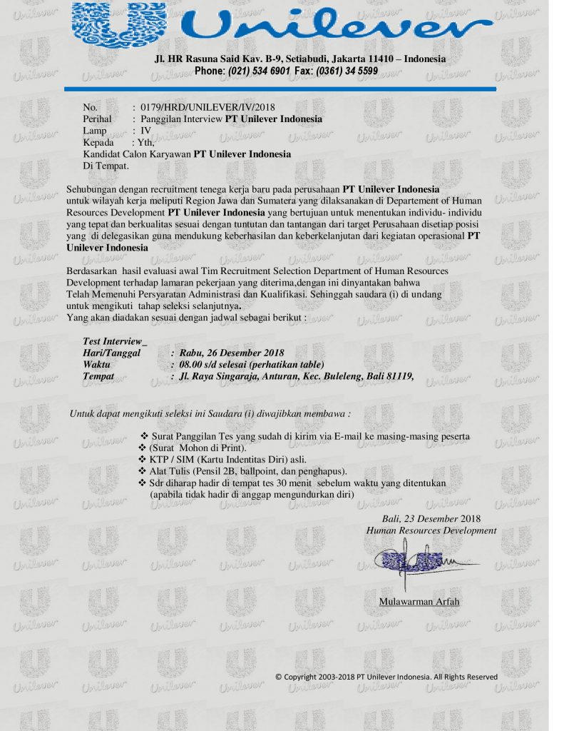 Contoh Instruksi Kerja Perusahaan Unilever Indonesia - vrogue.co