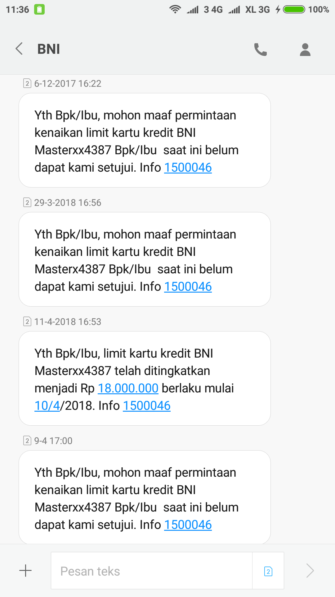 Kepada Pimpinan BNI, Apa Benar Mengajukan Kenaikan Limit 