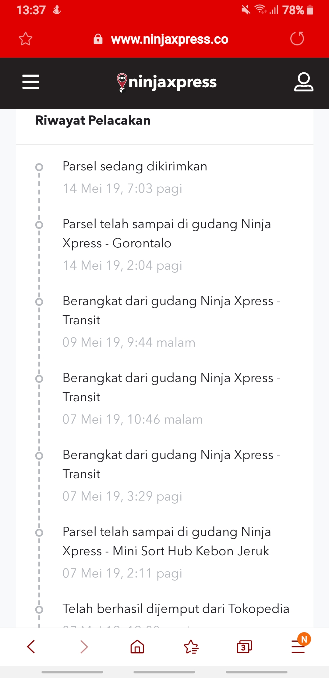 Jasa Pengiriman Ninja Xpress yang Sangat Mengecewakan - Media Konsumen