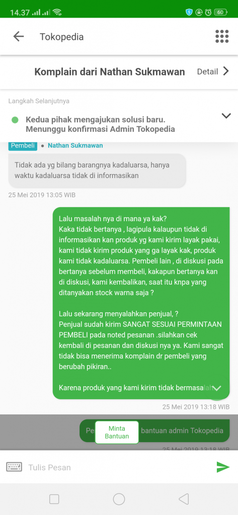 Keputusan Pusat Resolusi Tokopedia Merugikan Penjual