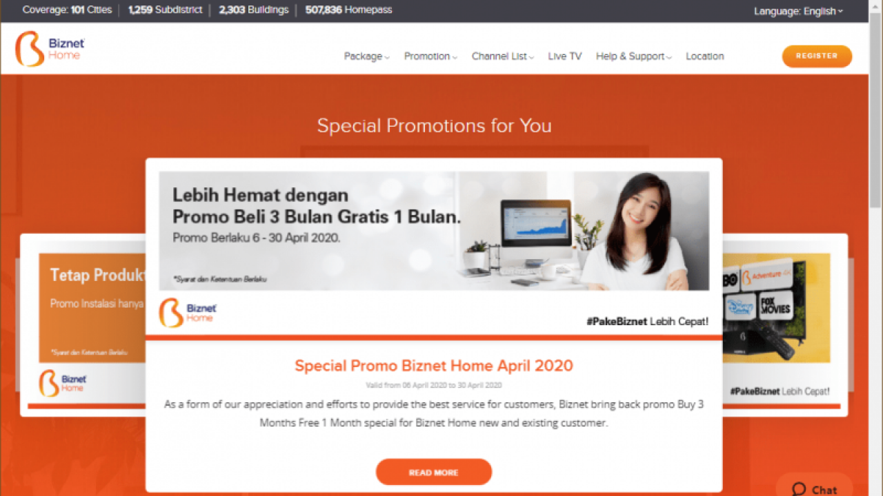 Customer Care Biznet Home
