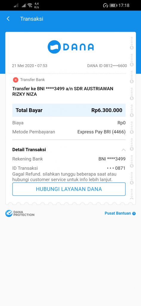 Transfer Uang Gagal Melalui Aplikasi Dana Dan Saldo Berkurang Media Konsumen