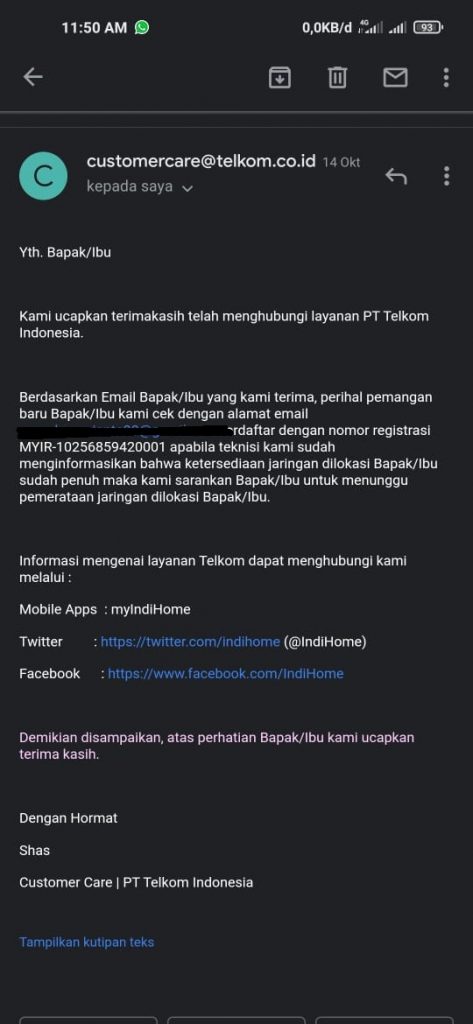 Mohon Solusi untuk Pemasangan Jaringan IndiHome yang Penuh