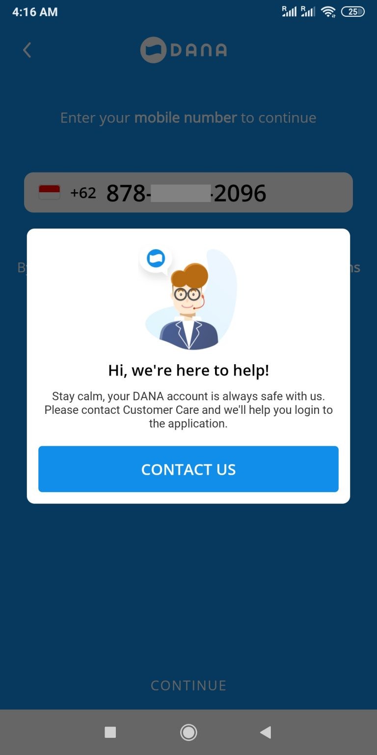 Akun DANA Tibatiba Tidak Bisa Dibuka