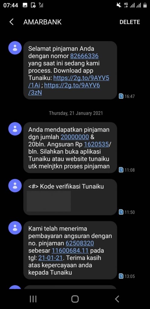 Kerugian Pelunasan Awal Pinjaman Tunaiku Amar Bank - Media Konsumen