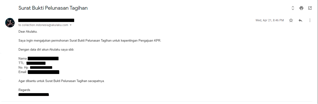 Sulitnya Meminta Surat Pelunasan Tagihan Akulaku - Media Konsumen