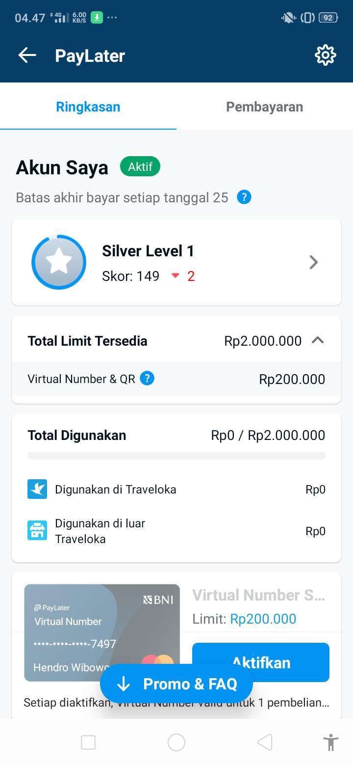 Mengecewakan, Traveloka PayLater Menurunkan Limit Kredit Saya