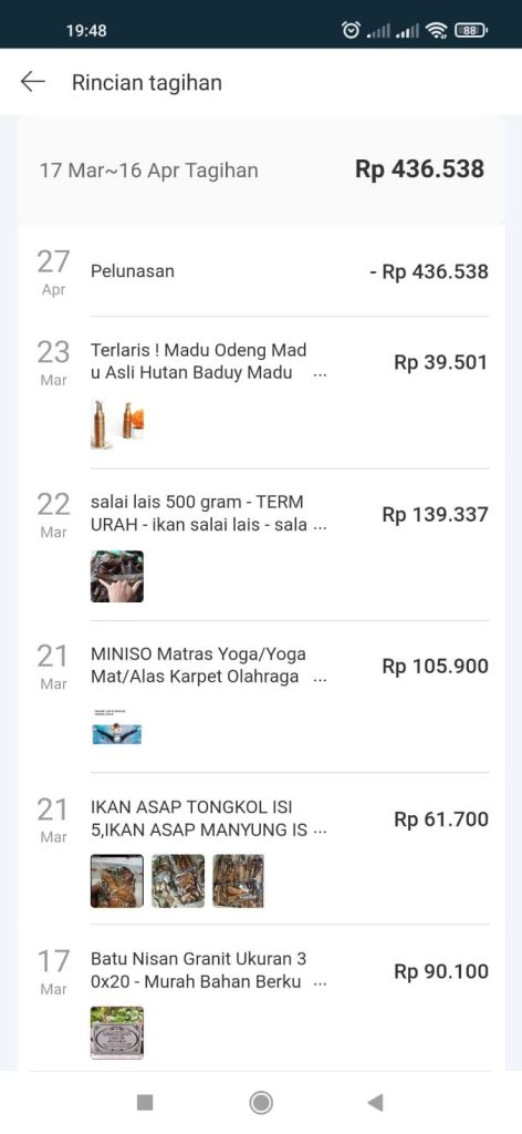 Perbedaan Nilai Transaksi (Checkout) Dengan Tagihan Pada Shopee SPayLater