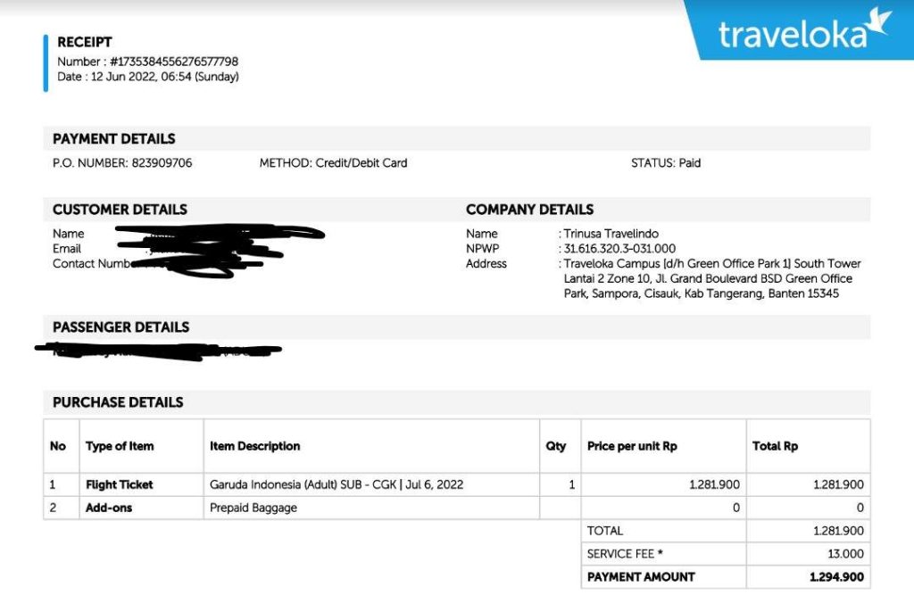 Refund dari Traveloka Tidak Sesuai dengan Nominal yang Telah Dibayarkan