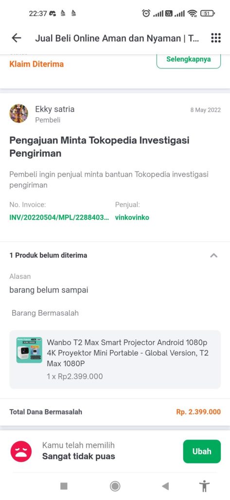 Refund Dari Tokopedia Belum Kembali Ke Limit Kartu Kredit