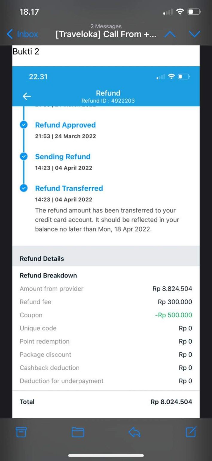 Nominal Refund Tiket "Refundable" Tidak Sesuai Dengan Nominal Yang ...