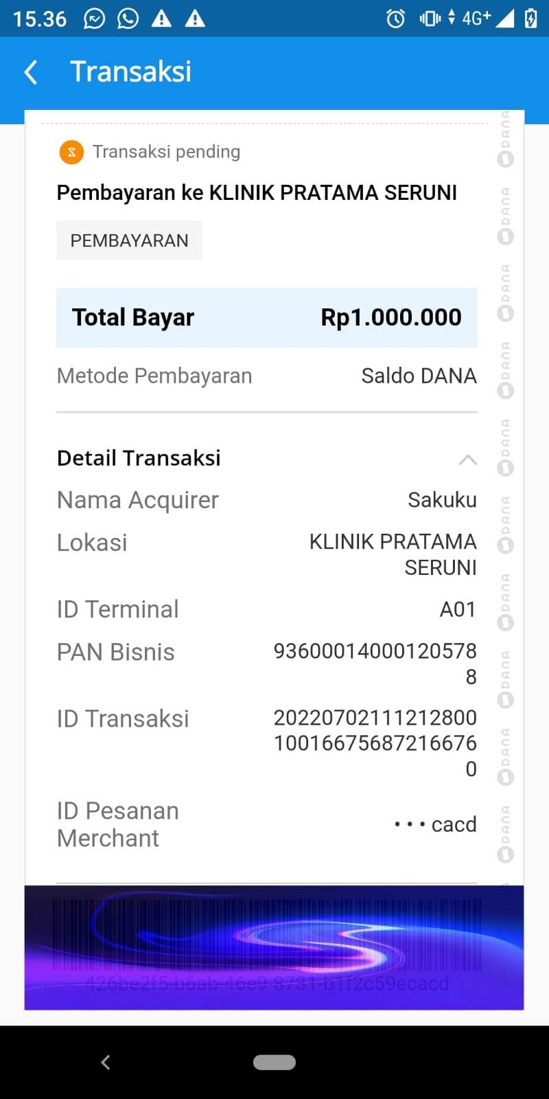 Bukti Transfer Masih Dalam Proses