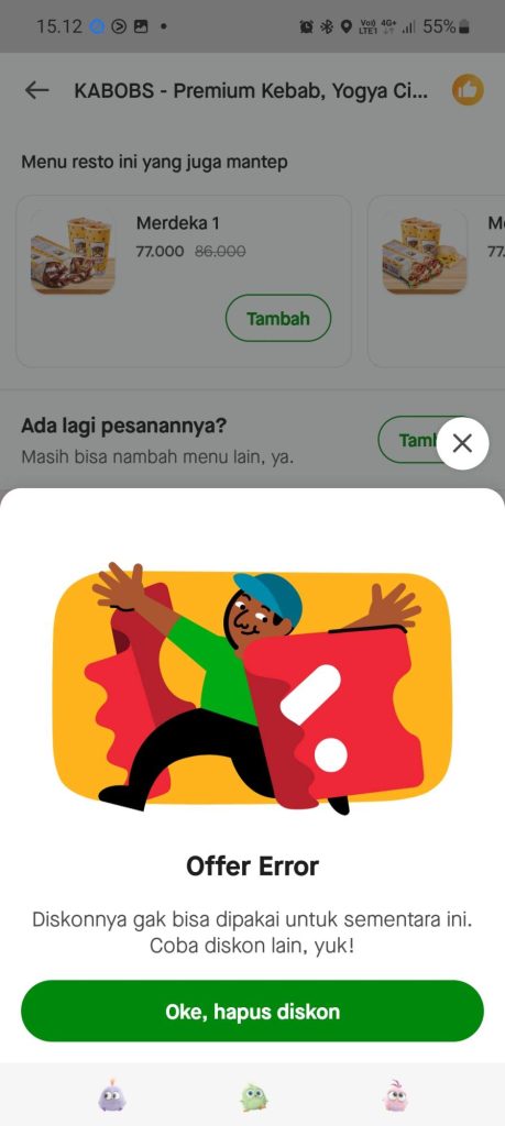 Voucher Gojek Selalu Error