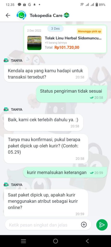 Kecewa Terhadap Kinerja Sicepat Kurir Rekomendasi Tokopedia