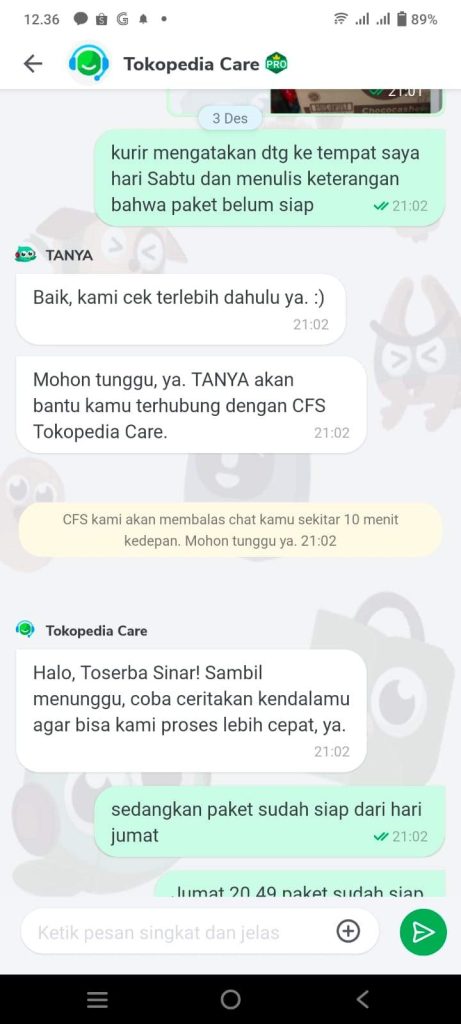 Kecewa Terhadap Kinerja Sicepat Kurir Rekomendasi Tokopedia