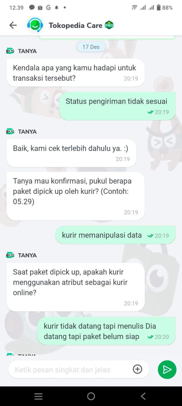 Kecewa Terhadap Kinerja Sicepat Kurir Rekomendasi Tokopedia