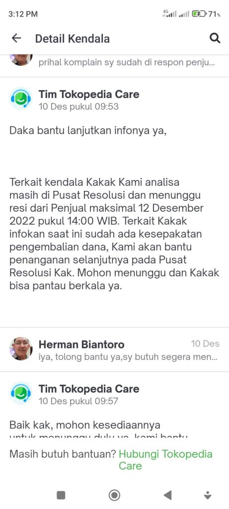 Masalah Transaksi Di Tokopedia, Lebih Dari 10 Hari Tidak Kunjung Tuntas