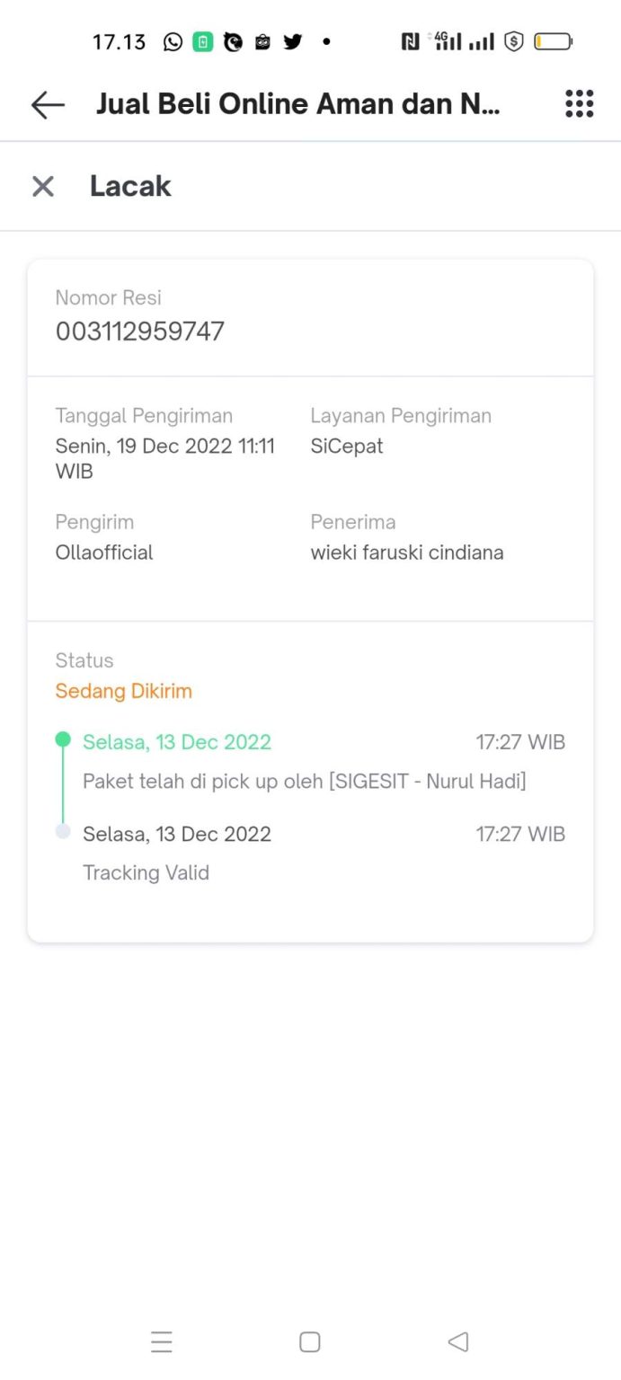 Kecewa Dengan Layanan SiCepat Dan Tokopedia