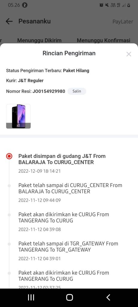 Paket Hilang Dalam Pengiriman Tagihan Akulaku Paylater Terus Berjalan