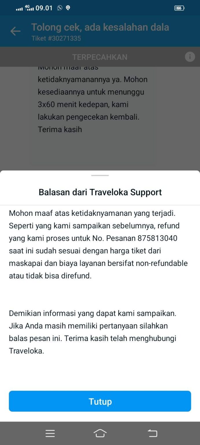 Proses Refund Uang Tiket Pesawat Di Traveloka Yang Mengecewakan