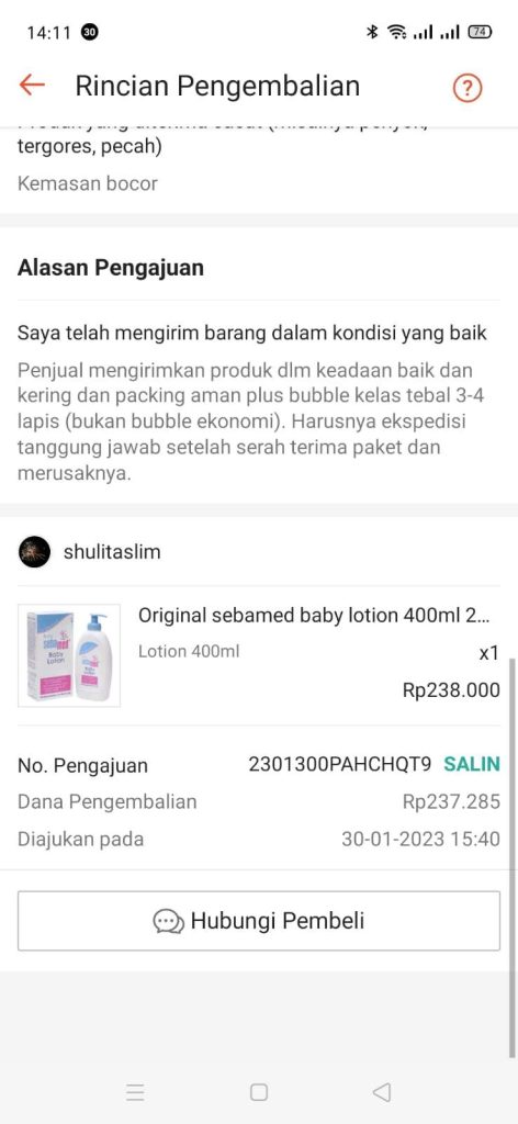 Pihak Shopee Tidak Teliti Dalam Melihat Bukti Dari Pembeli Yang Tidak Jelas