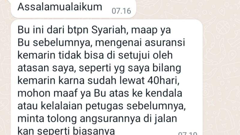 Hak Saya Sebagai Nasabah Hilang Akibat Kelalaian Petugas Bank BTPN Syariah