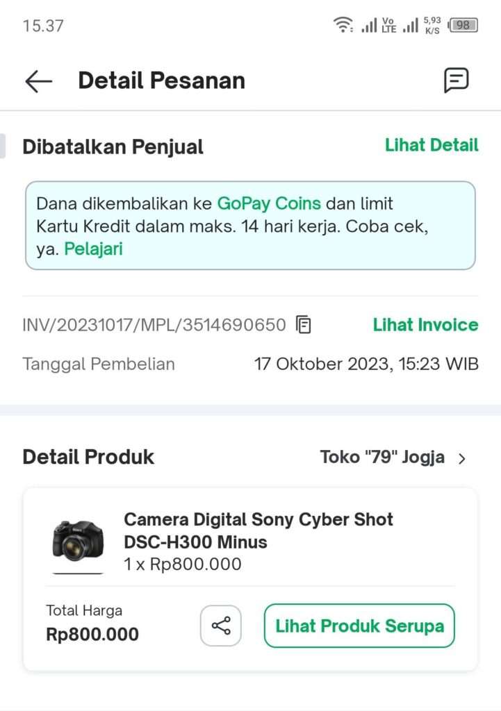 Refund Dari Tokopedia Belum Kembali Ke Limit Kartu Kredit