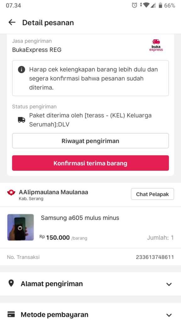 Paket Kiriman Bukalapak Yang Dikirim SiCepat Express Tidak Diterima Pembeli