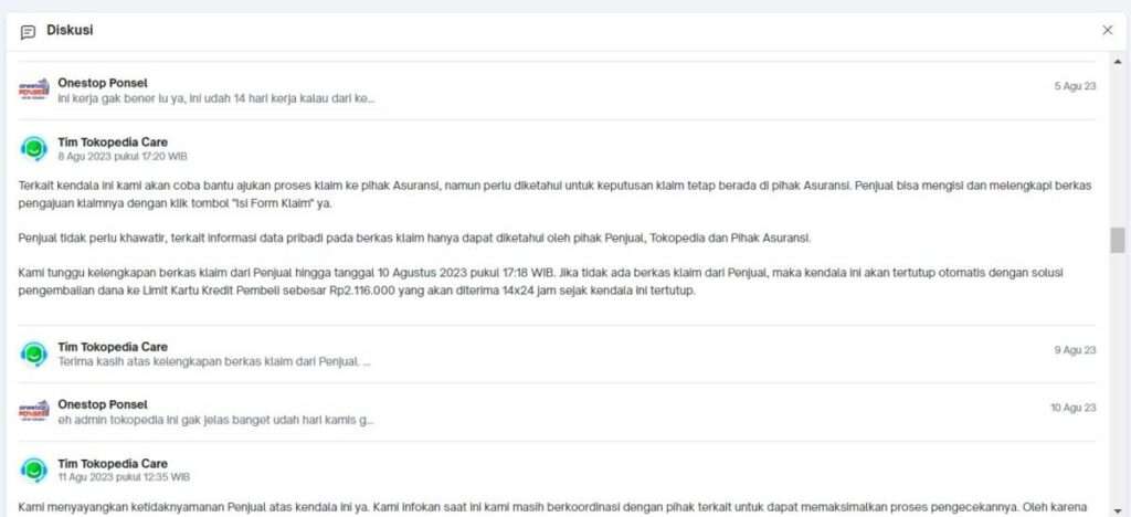 Isi Paket Berupa HP Hilang, Klaim Asuransi Di Tokopedia Tidak Kunjung ...