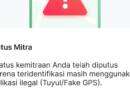 Grab Indonesia Melakukan Putus Mitra dengan Tuduhan Menggunakan Aplikasi Tidak Resmi (Fake GPS/Tuyul)