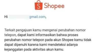 Verifikasi untuk Login Akun Shopee Tidak Dapat Diproses