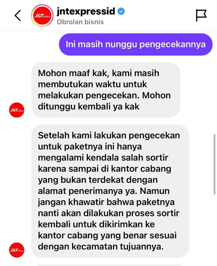 Isi Paket Rusak Karena Pengiriman Terlalu Lama