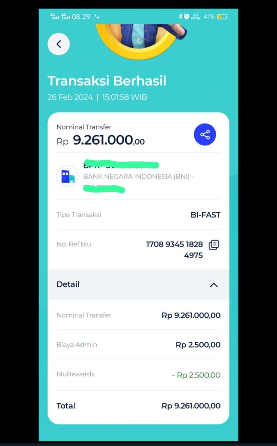 Transfer Di Blu By Bca Sudah Berhasil Tapi Belum Ada Uang Masuk Di