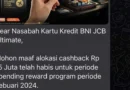 Cashback Rp15 Juta Promo BNI JCB Ultimate Tidak Diberikan