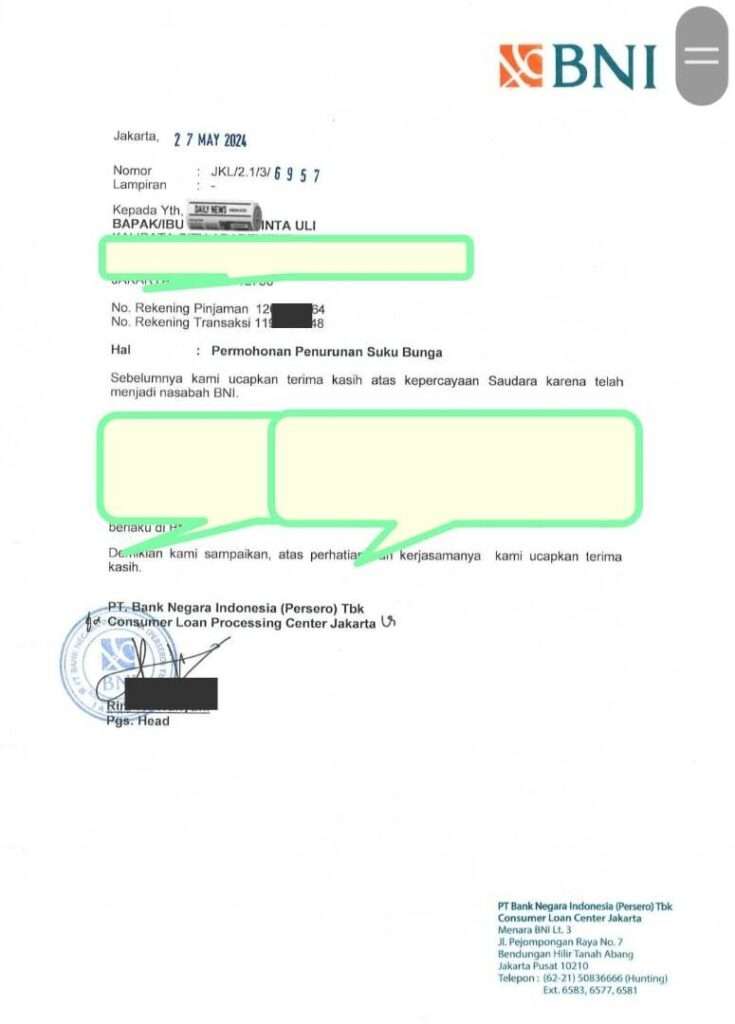 Pelaporan KPR BNI Griya Tidak Diproses Selama Enam Bulan