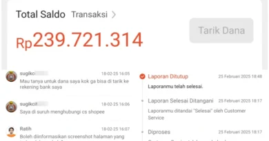 Saldo 239 Juta Rupiah Ditahan oleh Shopee, Hingga Saat Ini Tidak Bisa Dicairkan