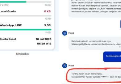 Kuota Lokal XL Tidak Muncul di Paket Xtra Combo Flex L dan Nomor Suspend di Chat MyXL