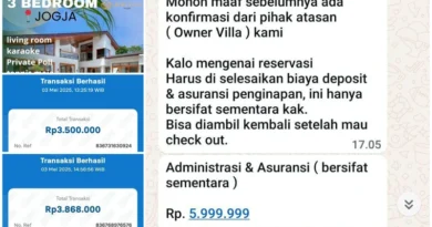Hati-hati dengan Modus Penyewaan Villa melalui Akun Instagram @sewa.villa.jogja!