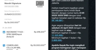 Ditagih 59 Juta Rupiah dan Rekening Dibekukan, Padahal Saya Tidak Pernah Mengajukan Kartu Kredit Bank Mandiri