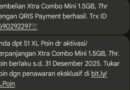 Paket Xtra Combo Mini 1,5GB Hilang Sendiri Tanpa Dihapus