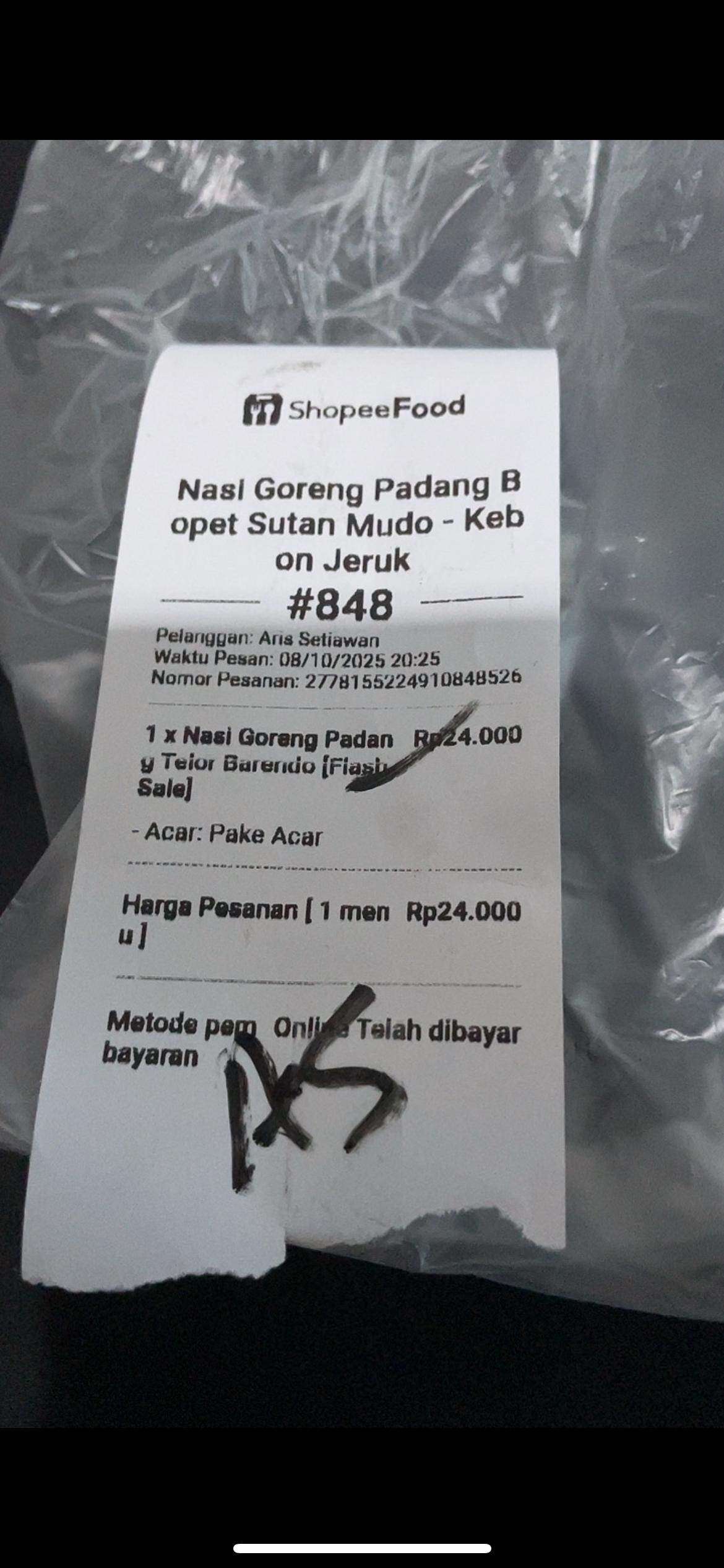 Pelayanan ShopeeFood Sangat Buruk
