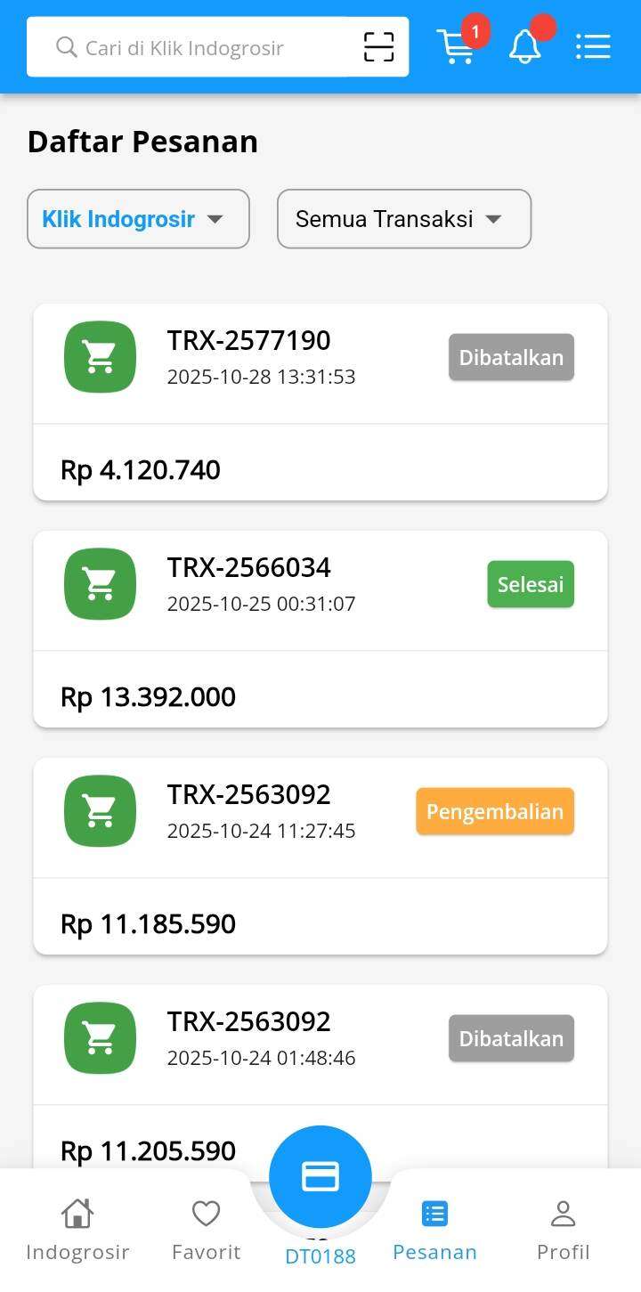 Pesanan di Klik Indogrosir Dibatalkan Tanpa Konfirmasi, Padahal Stok Masih Tersedia