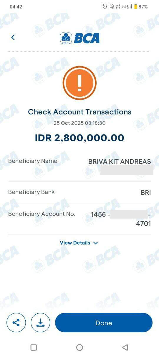 Saldo Terpotong namun Gagal Transaksi Lewat MyBCA